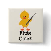 Flute Chick Button