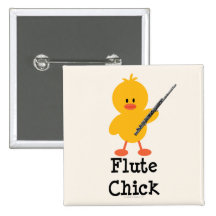 Flute Chick Button