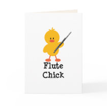 Flute Chick Greeting Card