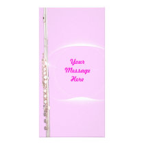 Flute Flautist Musician Photo Card