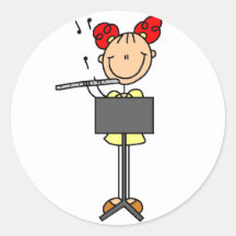 Flute Player Stickers Sticker