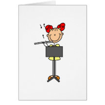 Flute Stick Figure Card