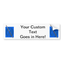 Flute with Blue Treble Clef Background Bumper Sticker