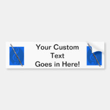 Flute with Blue Treble Clef Background Bumper Sticker