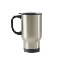 Flute with Blue Treble Clef Background Coffee Mug