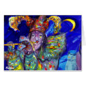 FLUTIST IN BLUE / Venetian Carnival Night cards