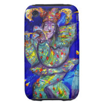 FLUTIST IN BLUE / Venetian Carnival Night iPhone 3 Tough Case