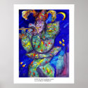 FLUTIST IN BLUE / Venetian Carnival Night posters