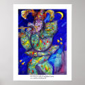 FLUTIST IN BLUE / Venetian Carnival Night posters