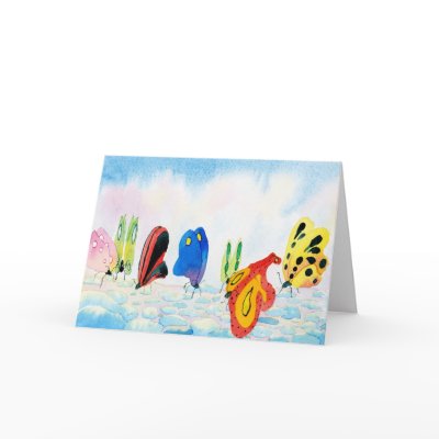Flutterbies Greeting Cards by mozache