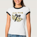 Flutterby, Butterfly, yellow & black butterfly top t-shirts