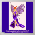 Flutterby Fae (Damson) Poster posters