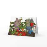 Flutterby Hippo, little fairy hippo folk, in straw cards