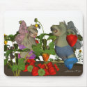 Flutterby Hippo, little fairy hippo folk, in straw mousepads