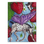 FLUTTERBY HORSE Strawberries Note Card