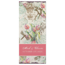 Flutterbyes 'n Tulips Elegant Wedding Program Card