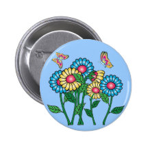 Fluttering Butterflies Buttons