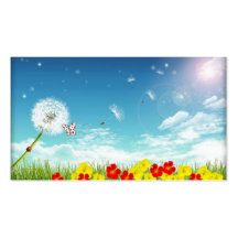 fly away spring pic business card template