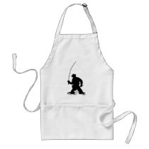 fly fisherman fishing silhouette apron