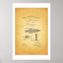 Fly Fishing 1911 US Patent Poster - C W Allen