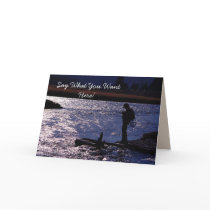 Fly Fishing Blank Greeting Card
