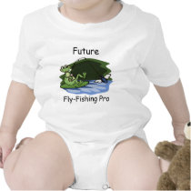 Fly Fishing Frog Baby Shirt
