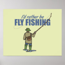 Fly Fishing in Waders Print