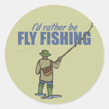 Fly Fishing in Waders Sticker