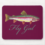 "Fly Gal" - Fly Tying, Fly Fishing mousepads