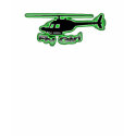 Fly Girl Helicopter Baby-T Green Logo t-shirts