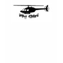 Fly Girl Helicopter Spaghetti Tank Black Logo t-shirts
