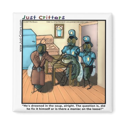 Fly in Soup Magnet by JustCritters