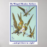 Fly Winged Monkey Airlines posters