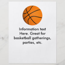 Flyer Basketball, for parties, gatherings, etc.