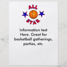 Flyer Basketball, for parties, gatherings, etc.