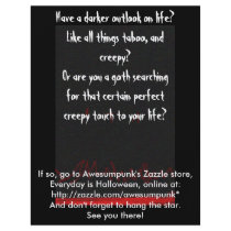 Flyer for Everyday is Halloween