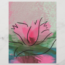 Flyer, Pink Flower Painting
