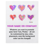 Flyer - Pop Art Crazy Hearts 2