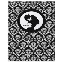 Flyer Salon Butterfly Woman Silhouette Black White