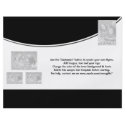 Flyer template black white promotional marketing