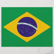Flyer with Flag of Brazil
