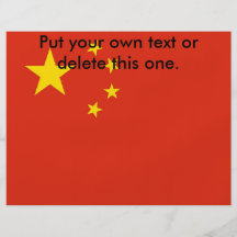 Flyer with Flag of China