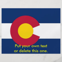 Flyer with Flag of Colorado, U.S.A.
