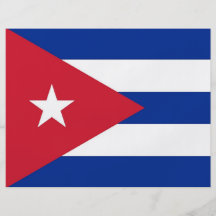 Flyer with Flag of Cuba