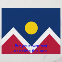 Flyer with Flag of Denver, Colorado, U.S.A.