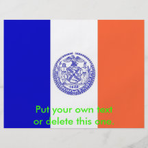 Flyer with Flag of New York City, U.S.A.
