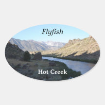 Flyfish Hot Creek Oval Stickers