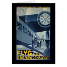 Flyg Aerotransport Airline Aeroplane Aeroplane Greeting Card