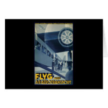 Flyg Aerotransport Airline Aeroplane Aeroplane Greeting Cards