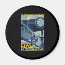Flyg Aerotransport Airline Aeroplane Aeroplane Refrigerator Magnets
